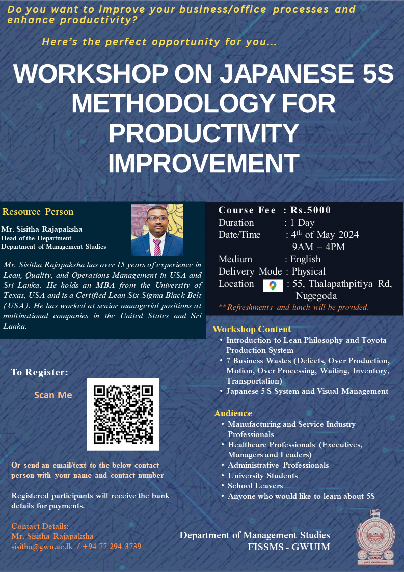 Workshop on Japanese 5s Methodology